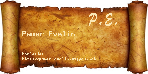 Pamer Evelin névjegykártya